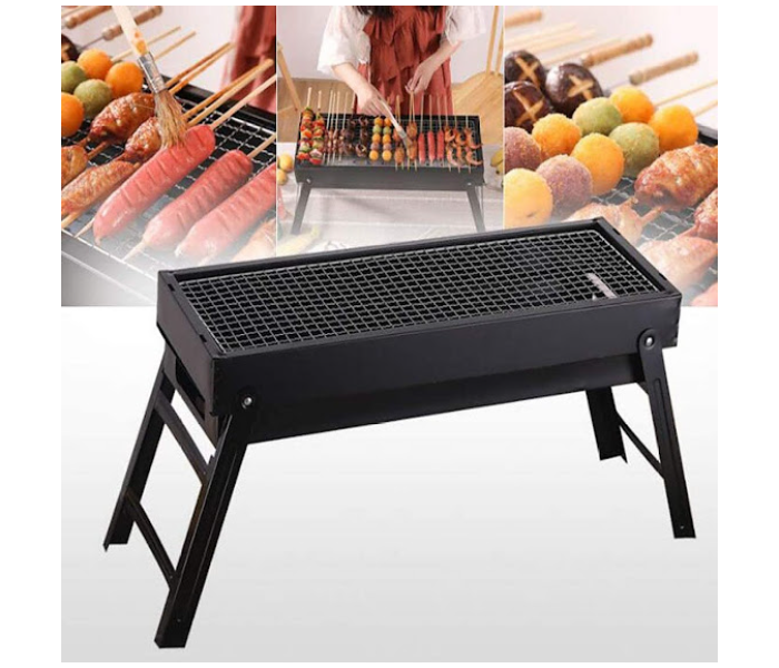 GTC Portable Stainless Steel Barbecue Charcoal Grill Maker - Black - Zoom Image 1