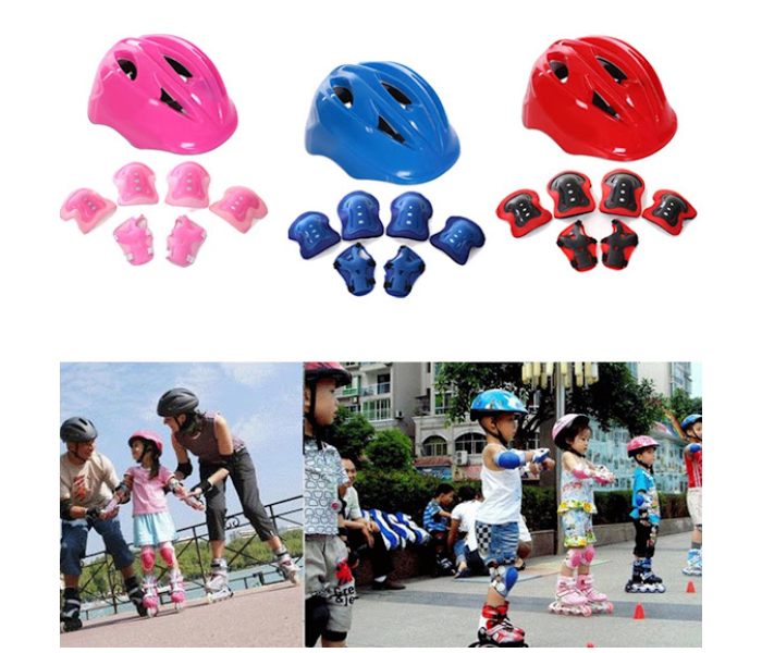 GTC Kids Protective Helmet Knee Pad Set - Blue - Zoom Image 2