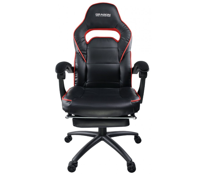 Dragon War GC-006 Pro-Gaming Chair with Foot Rest - Black - Zoom Image 1