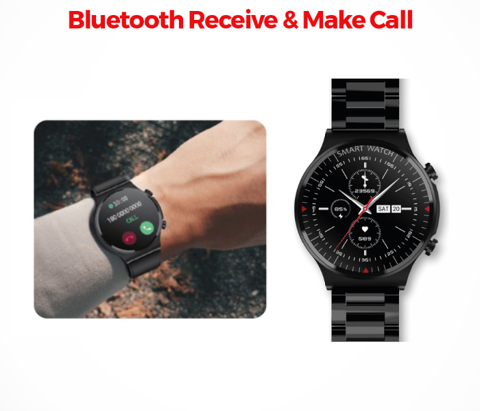 Ismart W3S Full Touch Smart Watch - Black - Zoom Image 3