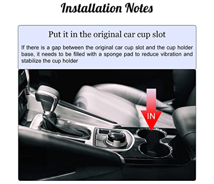 Generic 4 in 1 Multifunctional Adjustable Car Cup Holder for Car Expander New Upgrade Adjustable Base - Black - Zoom Image 4