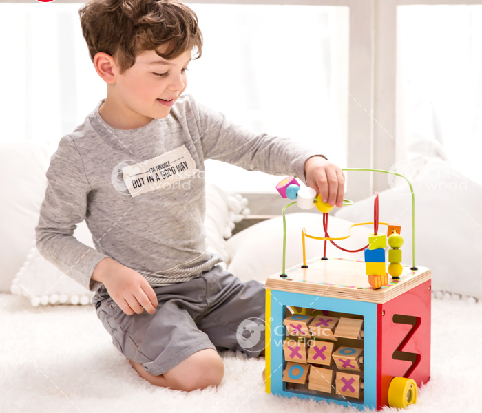 Classic World 3640 Wooden Multi-activity Cube Toy for Kids - Zoom Image 4