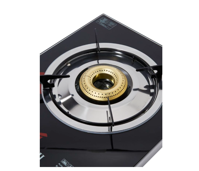 Mebashi ME-GS1004G1 Single Burner Glass Gas Stove - Black and Silver - Zoom Image 4