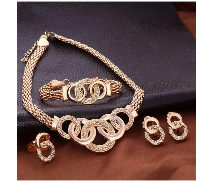 Galaxy Ocean Vintage Jewelry Set - Gold - Zoom Image 2