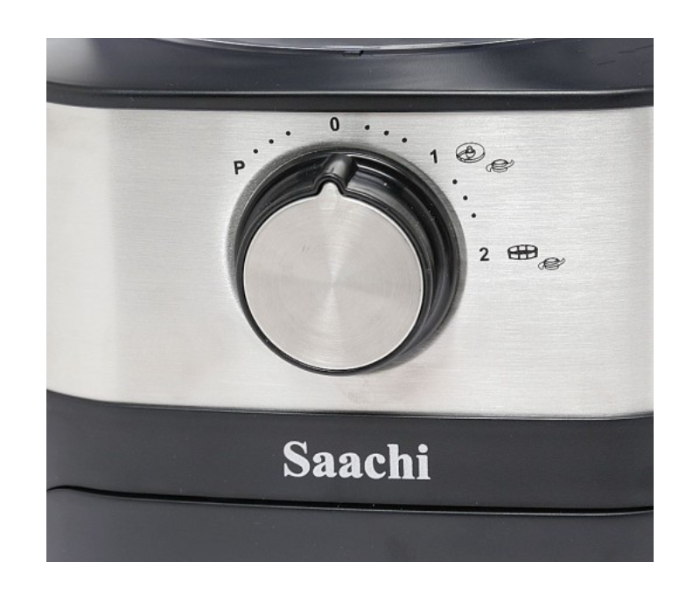 Saachi FP4958 800 Watts 2 Litre Food Processor with 8 Attachments  - Black and Silver - Zoom Image 4