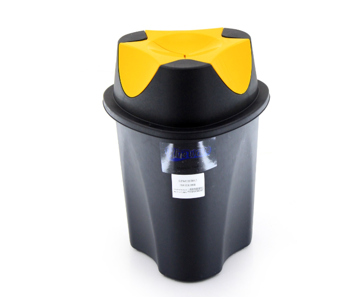 Gitco DB308 9 Litre Bluewave Swing Bin - Black and Yellow - Zoom Image