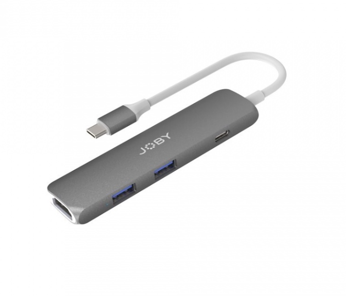 Joby JB01821-BWW USB-C Hub with 4K HDMI, 2xUSB-A and PD - Space Grey - Zoom Image 1