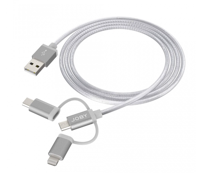 Joby JB01818-BWW 1.2m Charge and Sync Cable 3-in-1 - Space Grey - Zoom Image 4