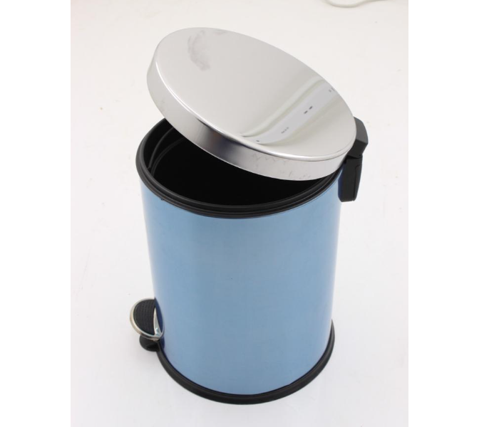 Gitco SDWP496 8 Litre Bluewave Waste bin with Pedel - Blue and Silver - Zoom Image 2