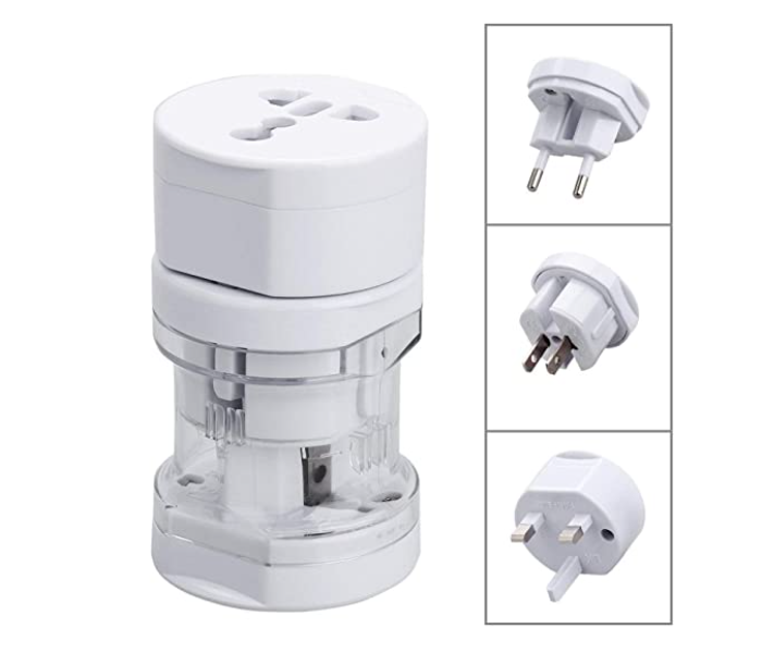 All in 1 International Travel Converter Adapter Multi Universal Plug Adapter Worldwide Socket - White - Zoom Image 4