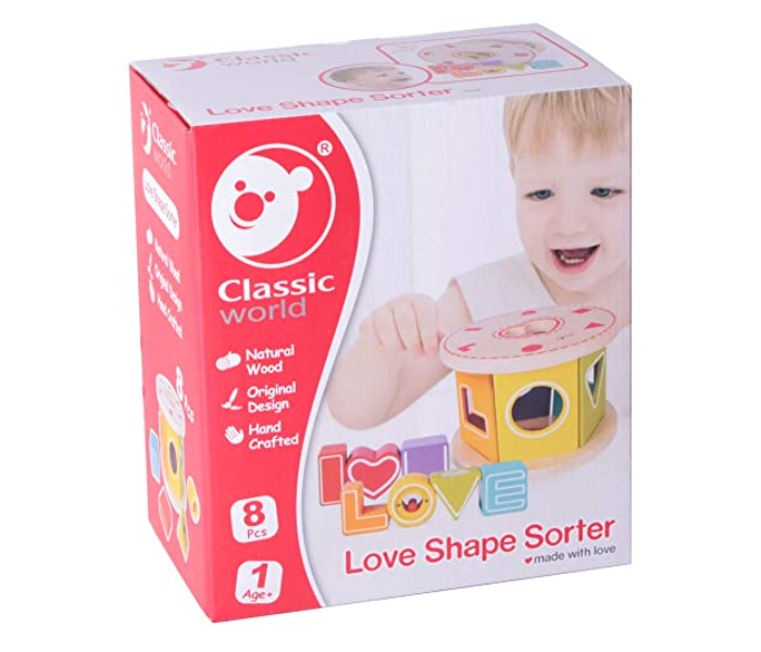 Classic World 5008 Wooden Love Shape Sorter Toy for Kids - Zoom Image 3