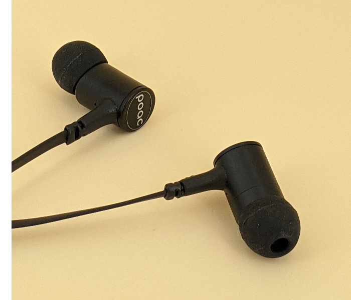 Poac PC-210 X-Bass High Performance In-Ear Headphone - Black - Zoom Image 2