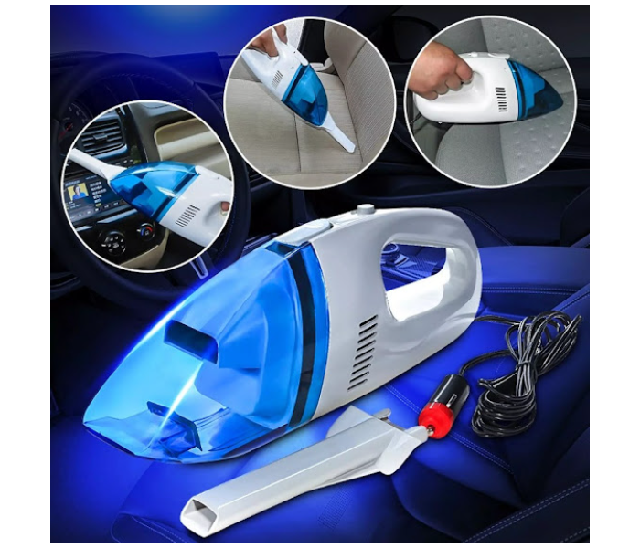 GTC Multi-purpose Portable Car Vacuum Cleaner - White and Blue - Zoom Image 1