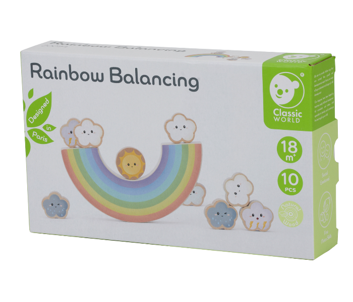 Classic World 20094 Wooden Rainbow Balancing Toy for Kids - Zoom Image 4