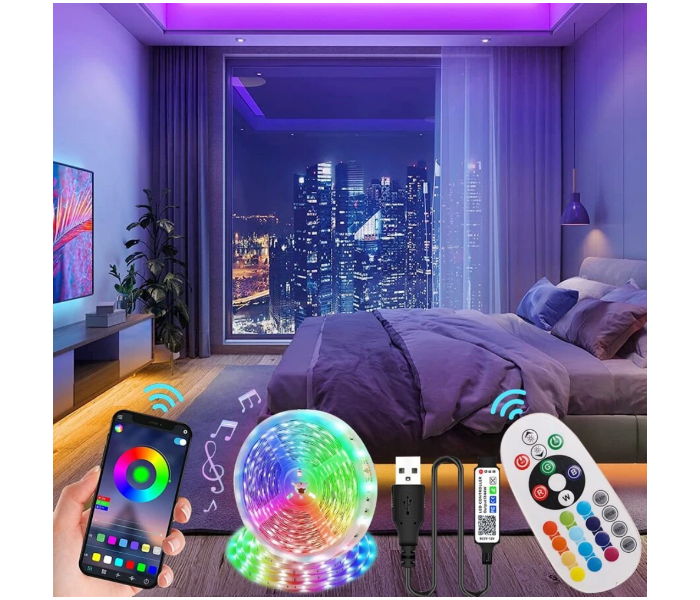 5 Meter LED Light Strip with Mobile and Remote Control - Zoom Image 2