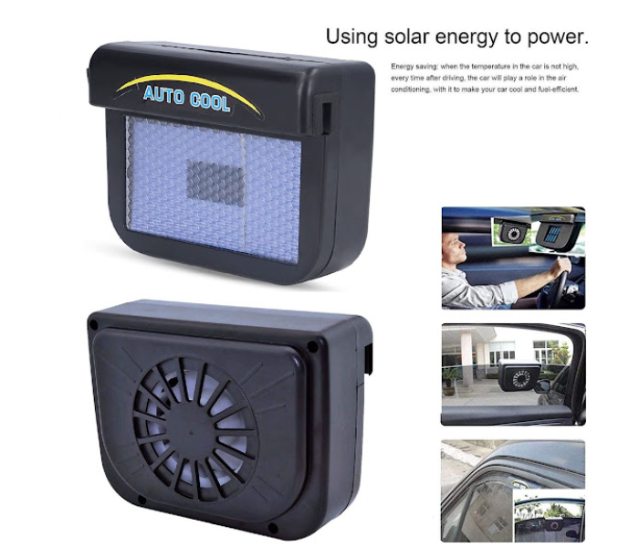 GTC Solar Powered Car Auto Cooler Ventilation - Black - Zoom Image 5