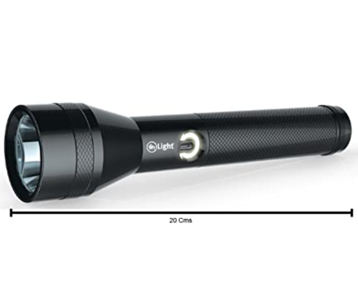 Mr Light MR120 Rechargeble Flashlight - Black - Zoom Image 2