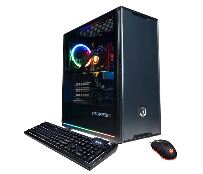 CyberPowerPC SLC3800BSDFV2 Gamer Supreme Gaming Desktop AMD Ryzen 9-5900X 16GB AMD Radeon RX 6800 XT Graphics 16GB RAM 1TB SSD Windows 11 - Black - Zoom Image 1