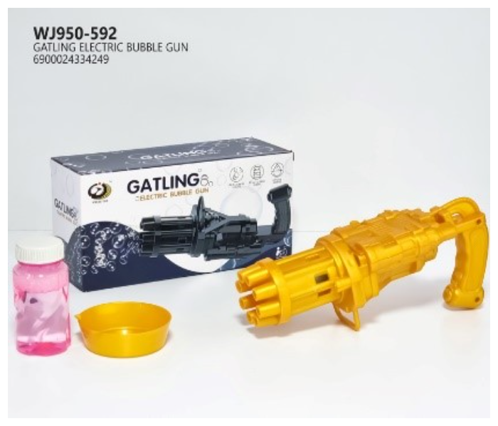 Reetoys WJ950-592 Gatling Electric Bubble Gun Activity Toy For Kids - Zoom Image