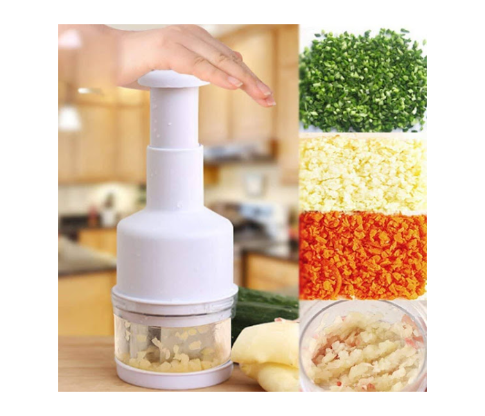 GTC Manual Hand Food Chopper Dicer - White - Zoom Image 2