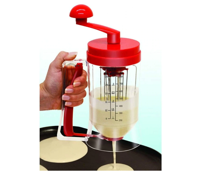 New Manual Pancake Batter Dispenser Blender Machine - Red - Zoom Image 1