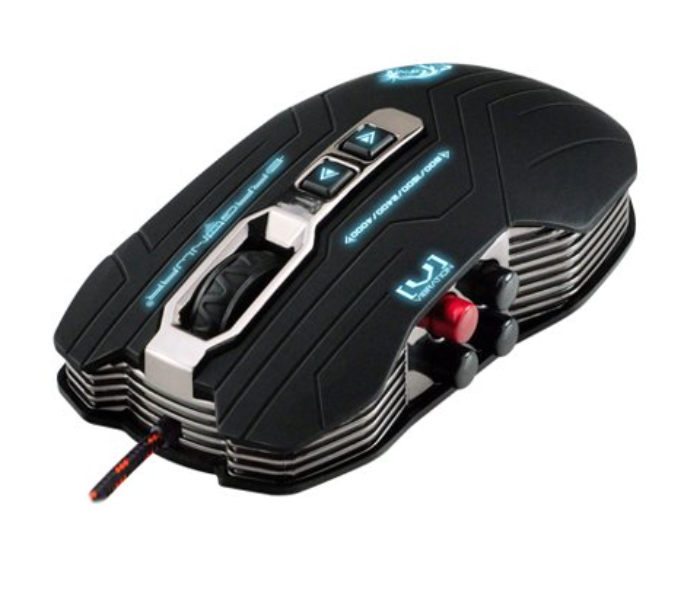 Dragon War G15 Gaming Mouse Gaia 4000 DPI with Virbation Function - Black - Zoom Image 1