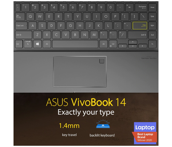 Asus K413EQ-EB472W 14 Inch FHD Intel Core i5 1135G7 Processor 8GB RAM 512GB SSD 2GB NVIDIA Graphics MX350 Windows 11 Home - Grey - Zoom Image 2