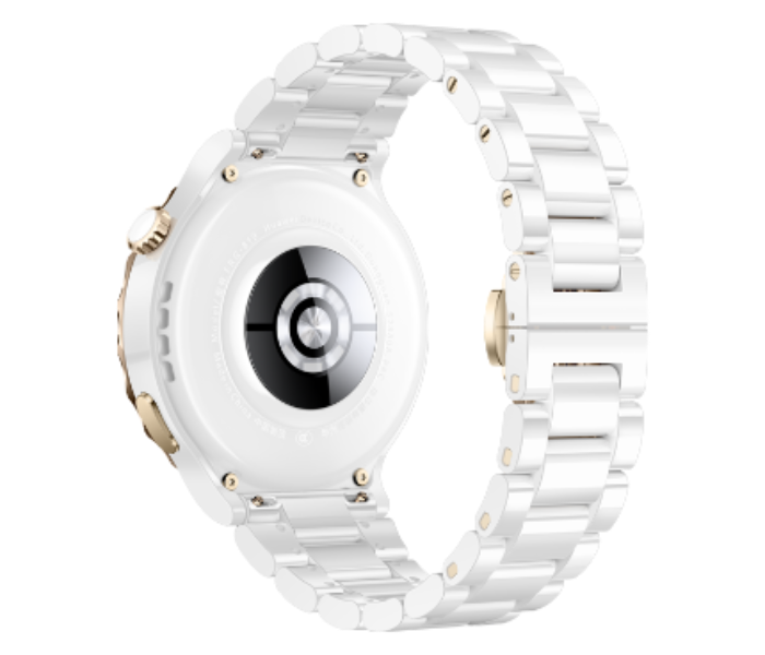 Huawei Watch GT 3 Pro 42mm White Ceramic Case with Gold Bezel and White Ceramic Strap - Zoom Image 4