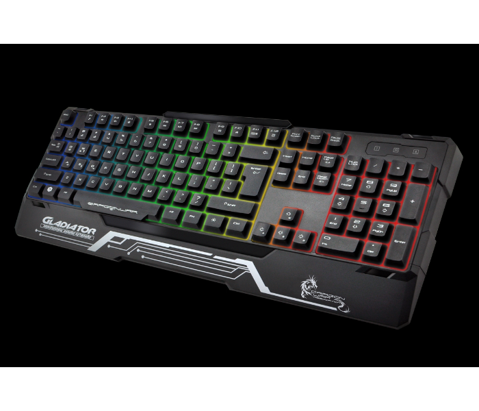 Dragon War GK-008 Gaming Keyboard Gladiator Semi Mechanical with RGB - Black - Zoom Image 5