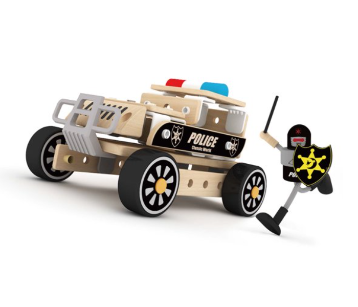 Classic World 3811 Wooden Police Car Kit Toy for Kids - Zoom Image 2