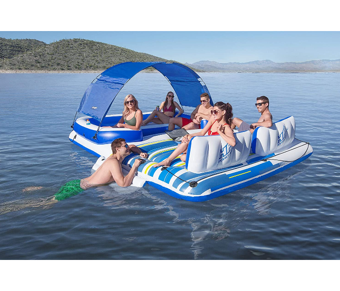 Bestway 43105-A17 Inflatable Boat - Blue and White - Zoom Image 2