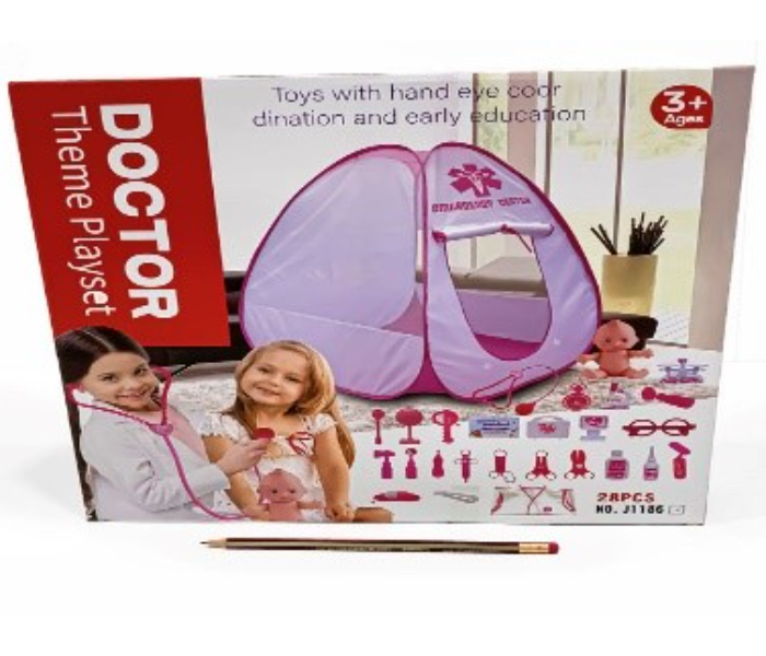 Reetoys J1186 Doctor Theme Play Set With Tent Activity Toy for Kids - Zoom Image