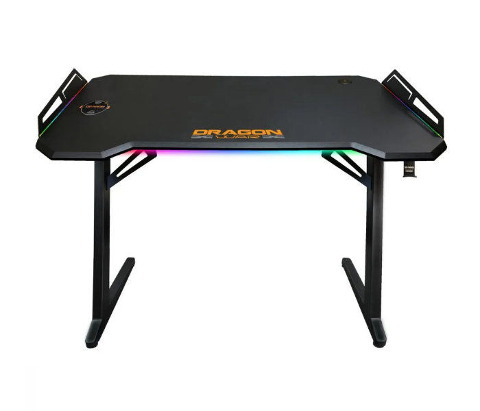 Dragon War GT-006-V3 Pro-Gaming Desk -RGB Light effect with Wirless Charger - Black - Zoom Image 1