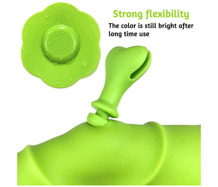 GTC 6 PCS Silicone Cup Lid with Spoon Holder - Green - Zoom Image 6