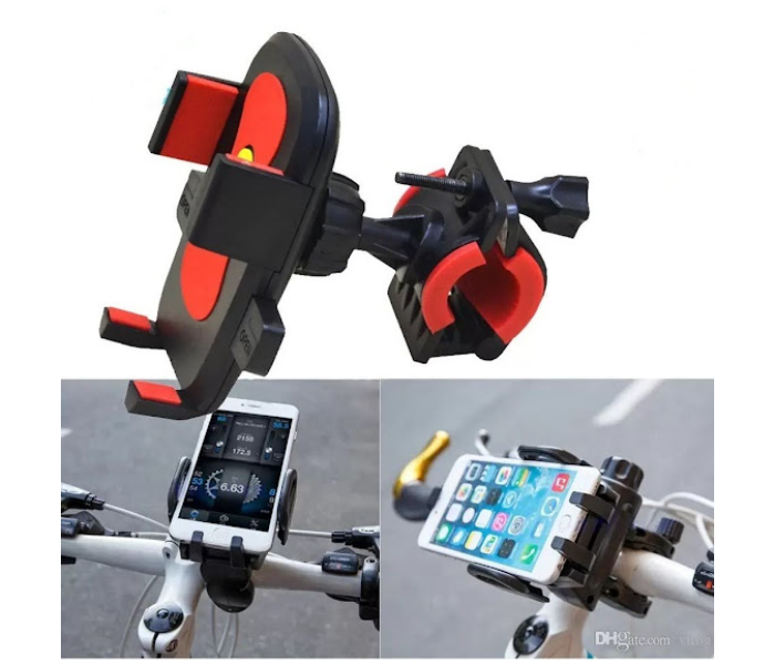 GTC Motorcycle Bicycle Phone Holder Stand - Black - Zoom Image 2