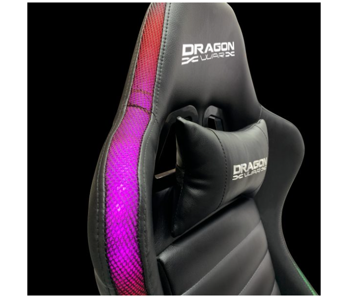 Dragon War GC-015 RGB Pro-Gaming Chair with Remote Controller - Black - Zoom Image 3