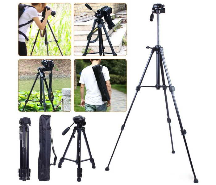 Yunteng Tripod Stand for Mobile and Digital Camera - Black - Zoom Image 3