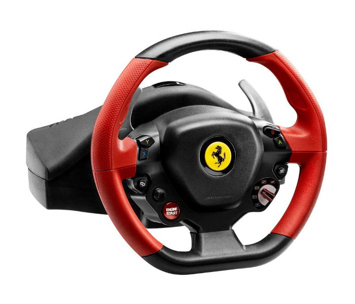 Thrustmaster TM-WHL-FRARI458-SPDR Ferrari 458 Spider Racing Wheel for Gaming - Black and Red - Zoom Image 1