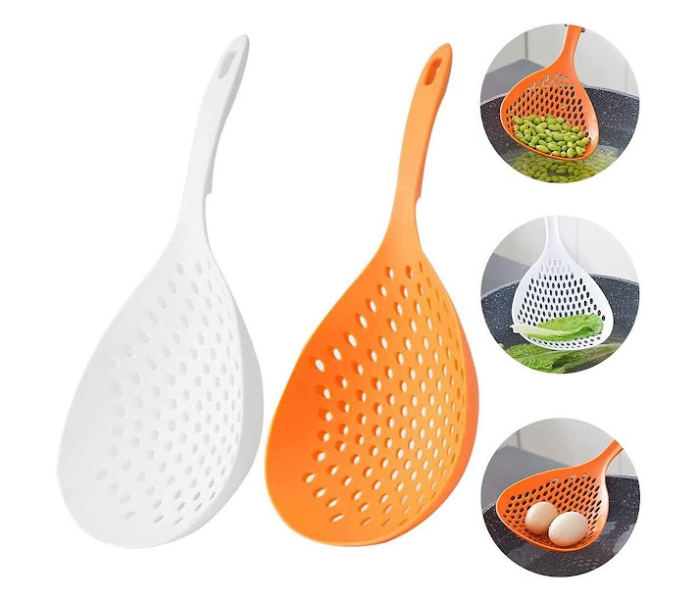 GTC Silicone Large Scoop Colander Strainer - Orange - Zoom Image 2