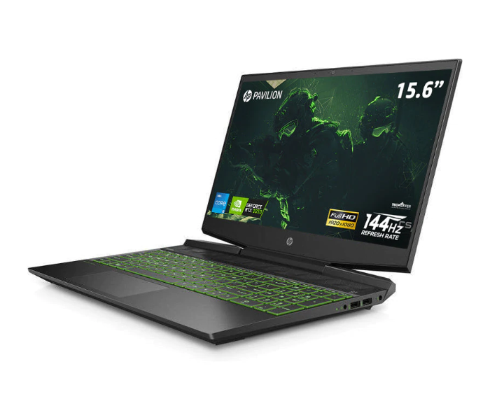 HP 15-dk2028nq Pavilion Gaming Laptop 15.6 Inch FHD Intel Core i5-11300H Processor 8GB RAM 512GB SSD 4GB NVidia GeForce RTX 3050Ti Graphics DOS - Black - Zoom Image 3