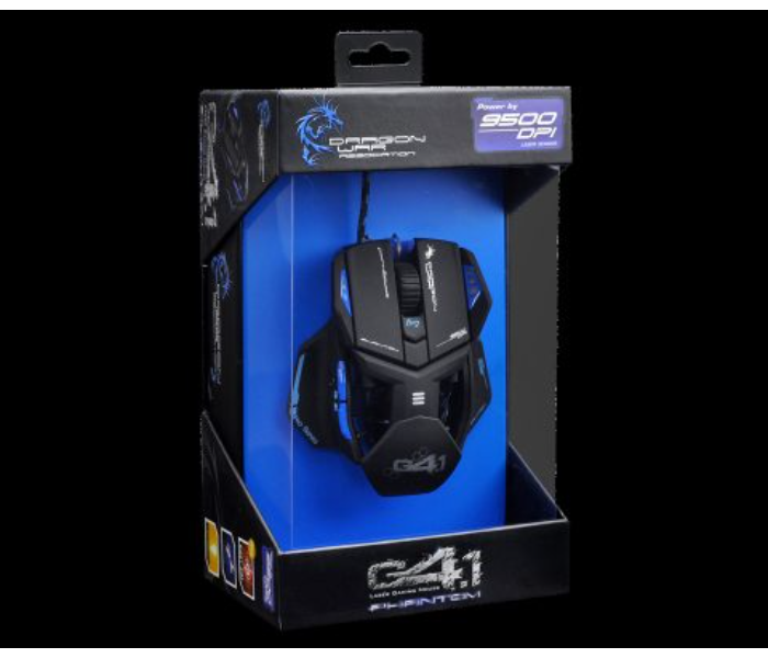 Dragon War G4 Gaming Mouse Phantom 9500 DPI - Black and Blue - Zoom Image 3