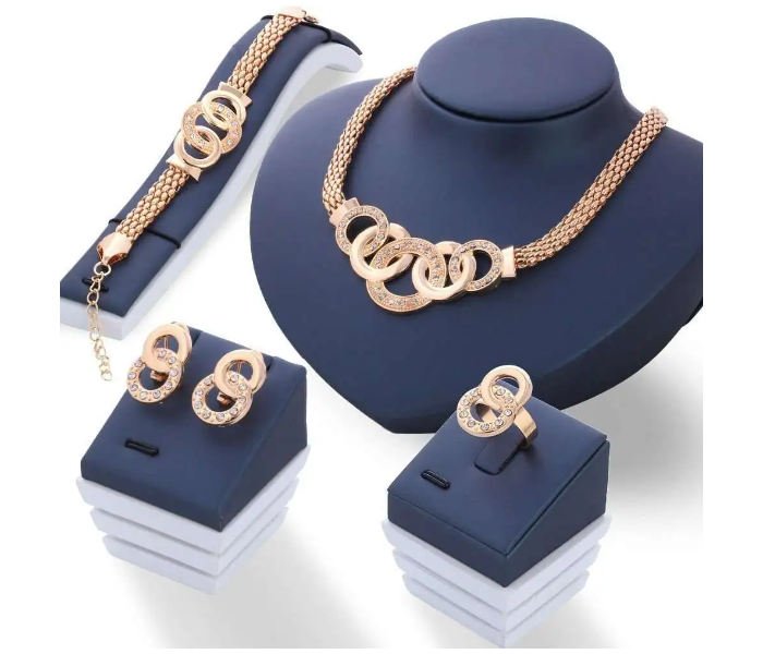 Galaxy Ocean Vintage Jewelry Set - Gold - Zoom Image 1