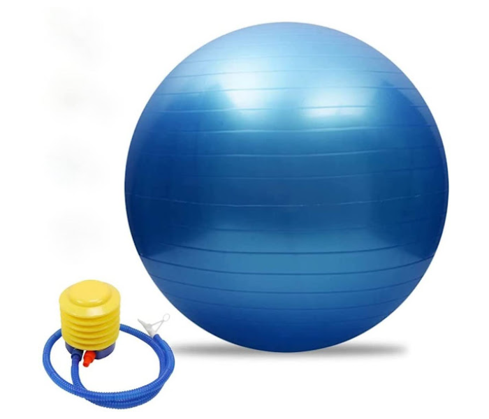 GTC Anti-Burst Yoga Ball with Pump Exercise Ball - Blue - Zoom Image 2