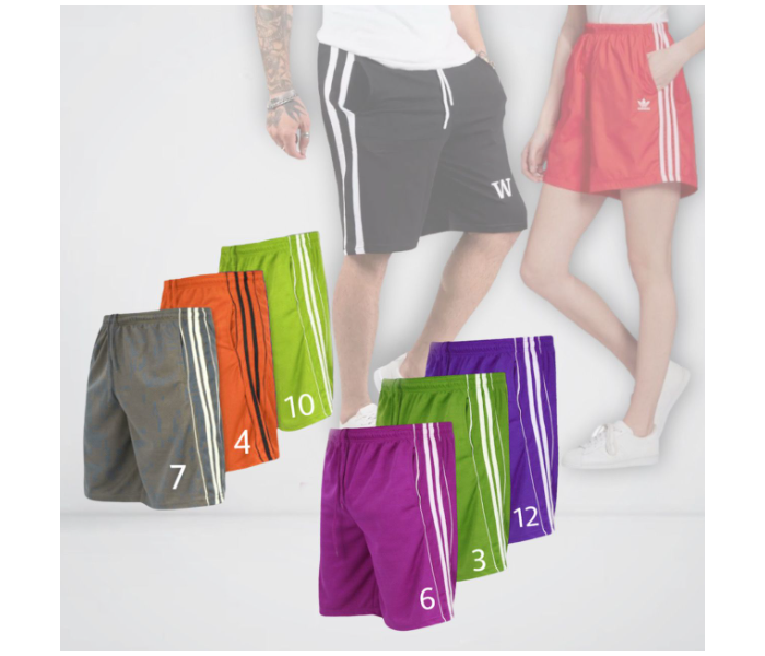 6 Piece Unisex Active Sports Shorts - Zoom Image