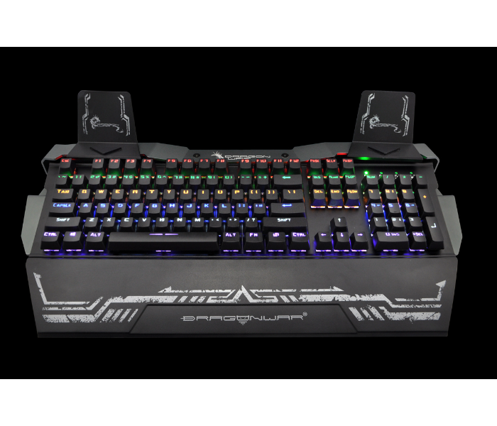 Dragon War GK-010 Gaming Keyboard Steel Wing Optical Switch With RGB - Black - Zoom Image 1