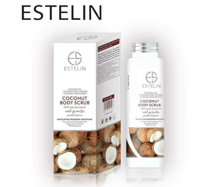 Estelin 200g Coconut Body Scrub White - Zoom Image