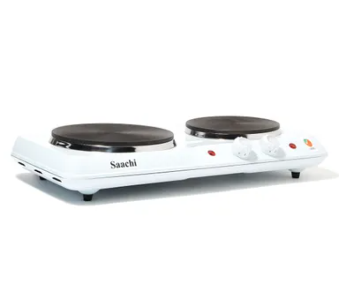 Saachi HP-6207 2500 Watts Double Burner Hot Plate With Adjustable Thermostat  - Black and Silver - Zoom Image 3