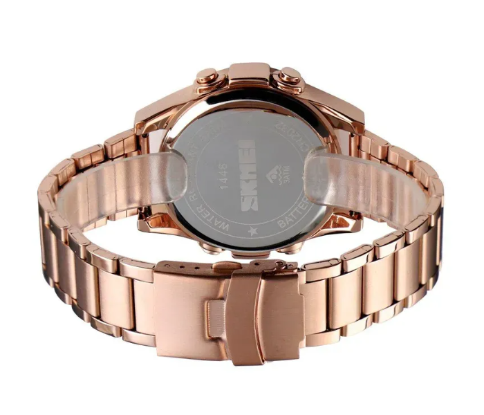 Skmei 1448 Fashion Luxury Waterproof Chronograph Digital Wristwatch for Men - Rose Gold - Zoom Image 4