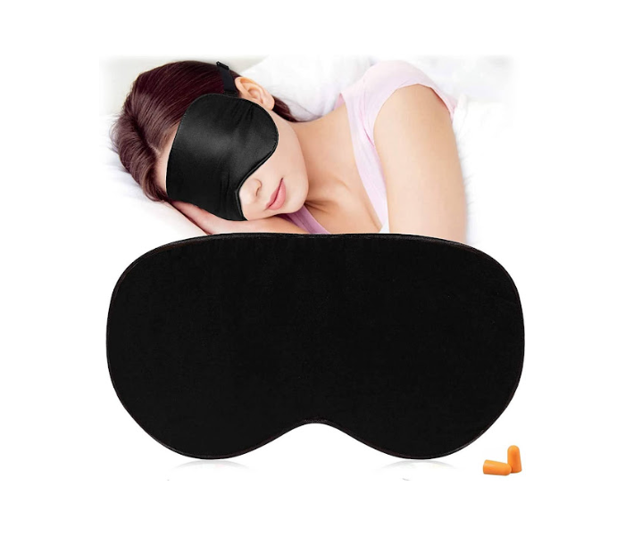 GTC (Pack Of 3 Pcs) Sleeping Blindfold Sleep Mask For Women and Men - Black - Zoom Image 4