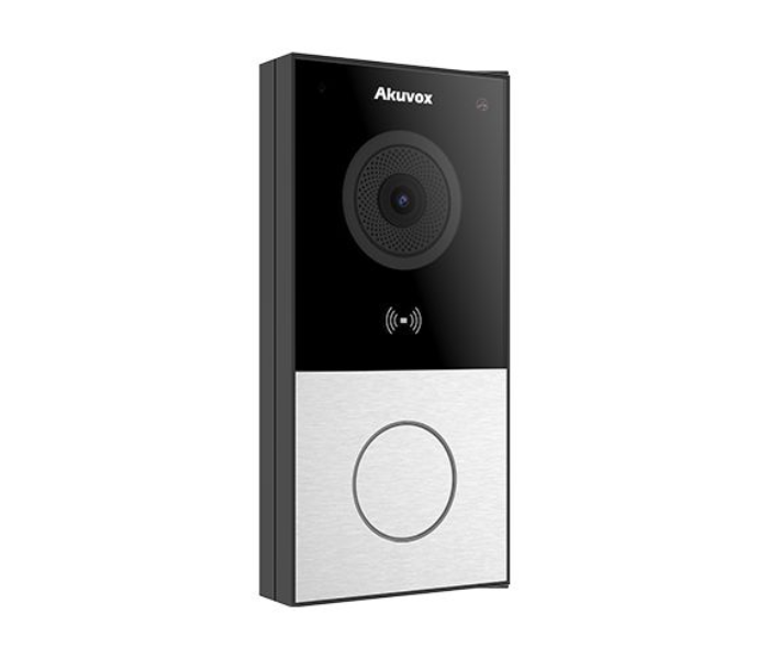 Akuvox E12W Slim Door Phone Intercom and Proximity Card Reader - Black and Silver - Zoom Image 2